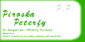 piroska peterfy business card
