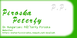 piroska peterfy business card